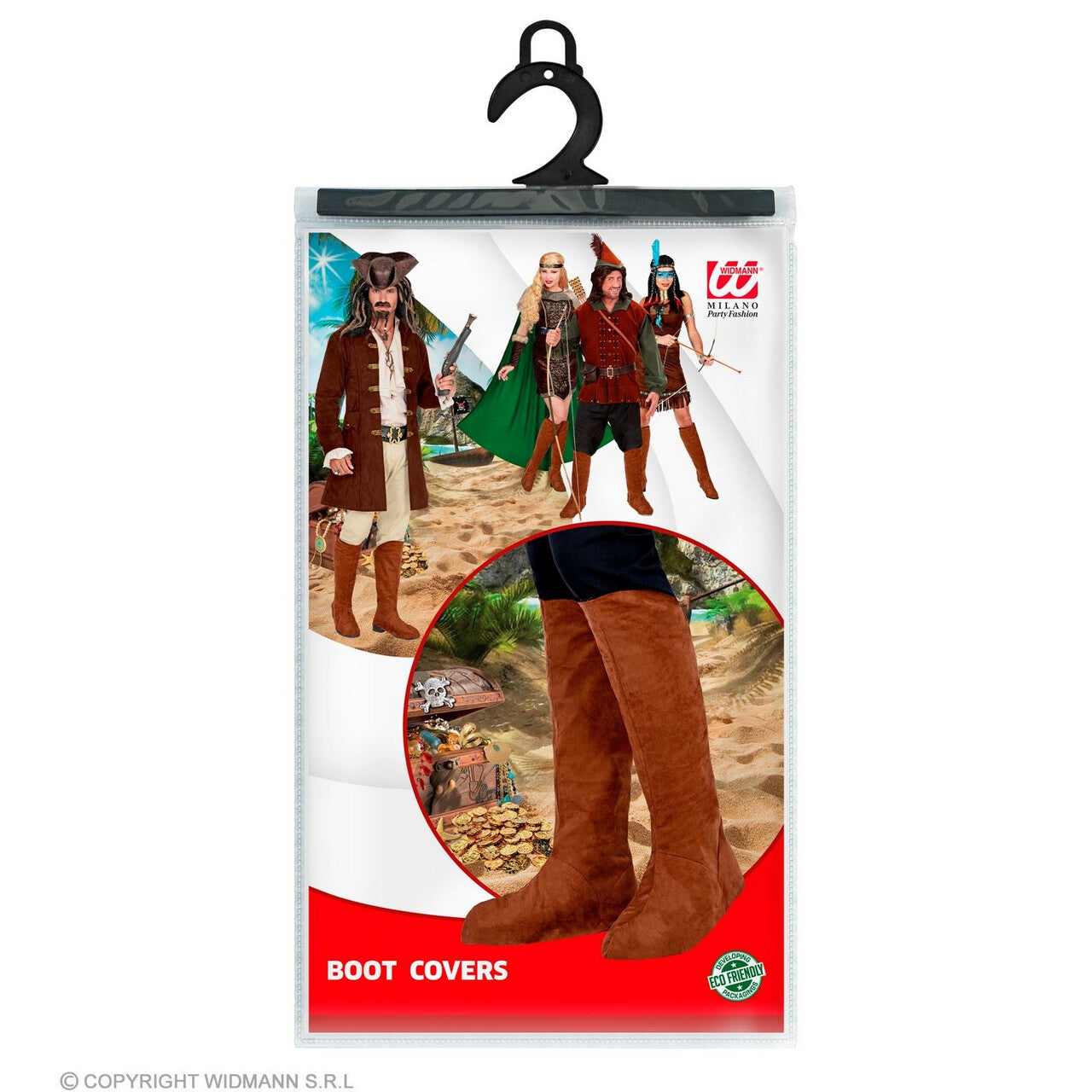 Op deze afbeelding zie je een Accessoires, van het merk Widmann. Laarskappen Suede Look Bruin