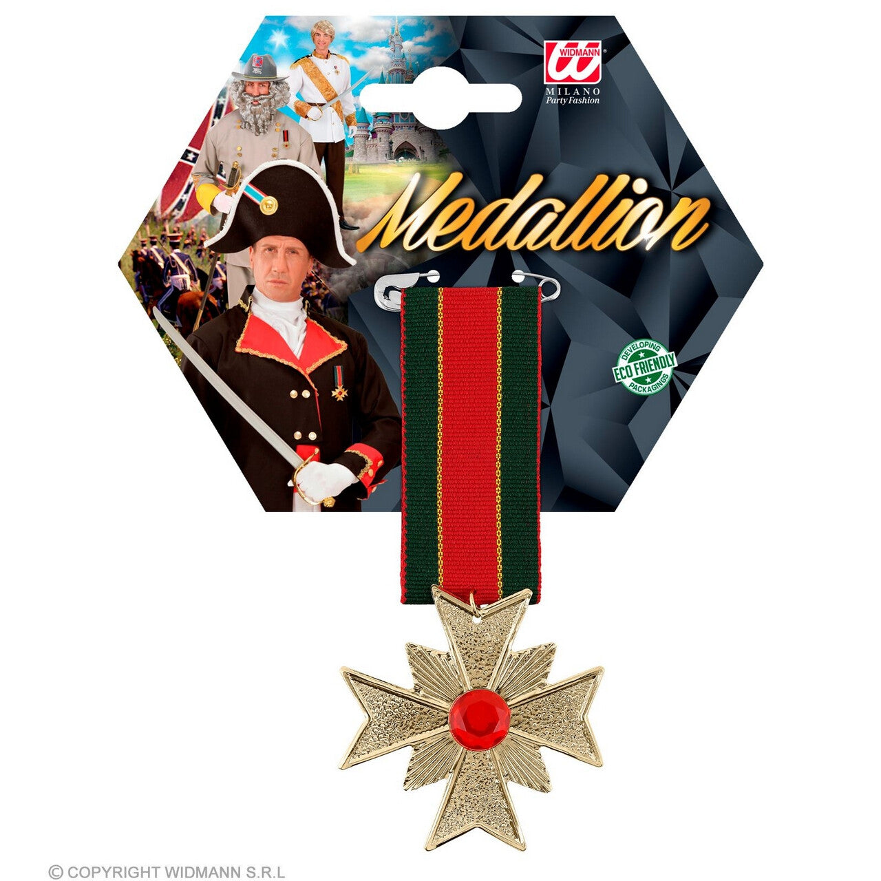 Op deze afbeelding zie je een Accessoires, van het merk Widmann. Gevechtsmedaille Speld Meest Dappere Strijder