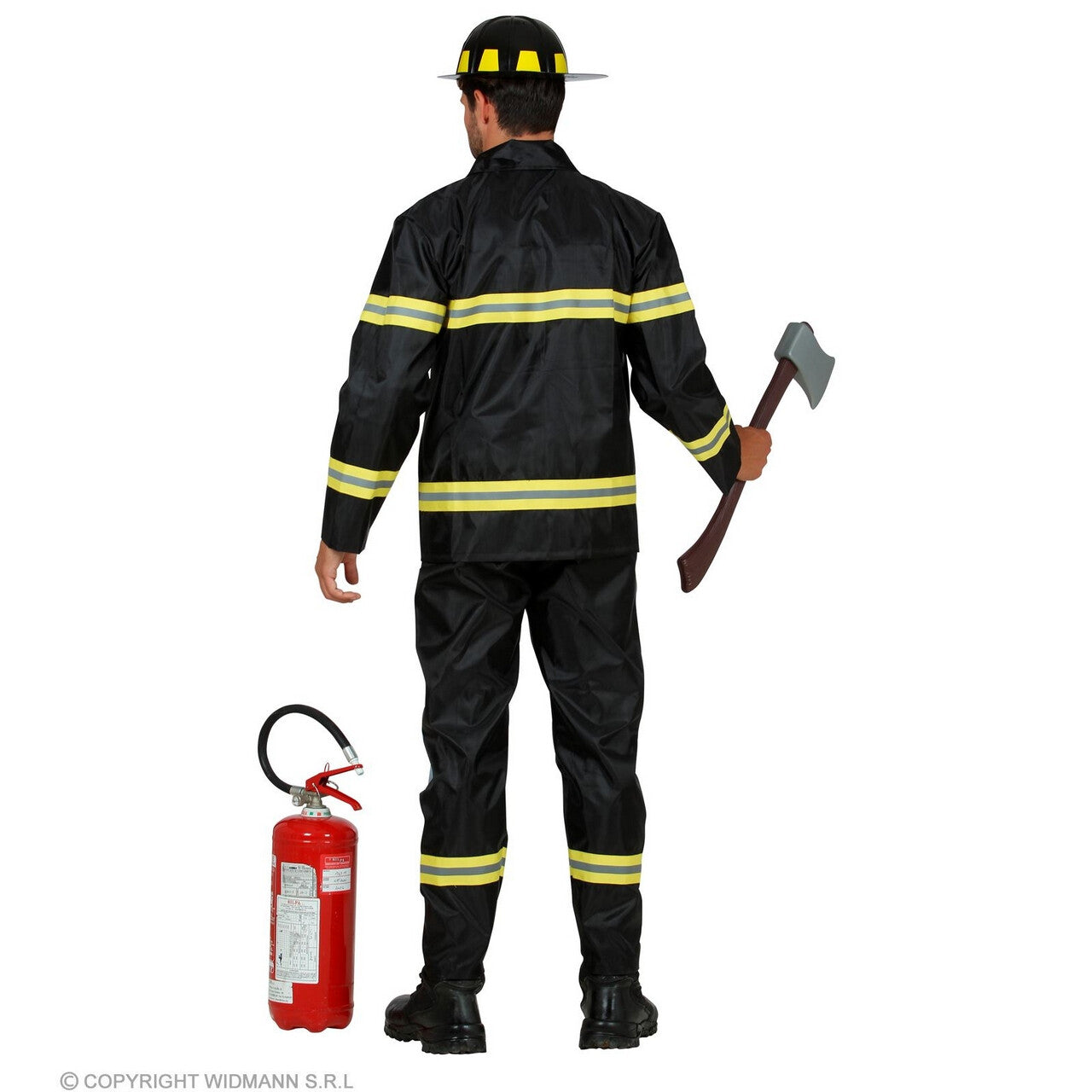 Op deze afbeelding zie je een Kostuums, van het merk Widmann. Vuurbestrijdende Levensredder Brandweerman Kostuum