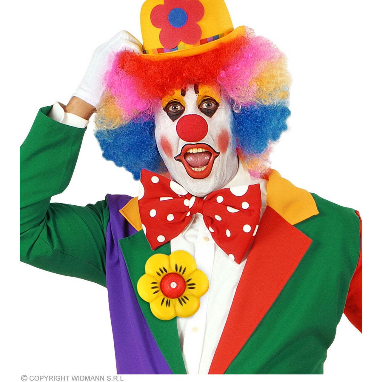 Op deze afbeelding zie je een Accessoires, van het merk Widmann. Geinige Spuitende Bloem Geel