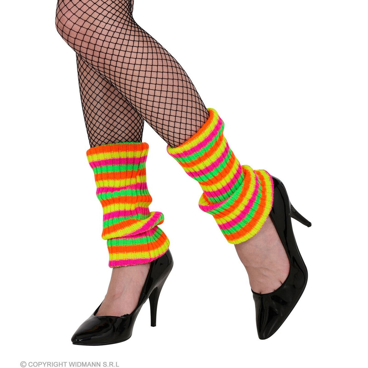 Op deze afbeelding zie je een Accessoires, van het merk Widmann. Felgekleurde Beenwarmers Neon