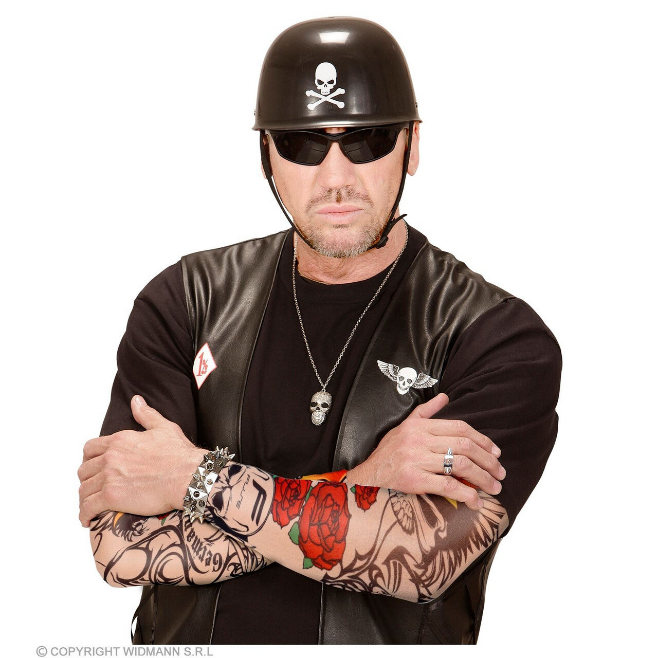 Op deze afbeelding zie je een Accessoires, van het merk Widmann. Tattoo Armen Easy Biker Rider Rodney