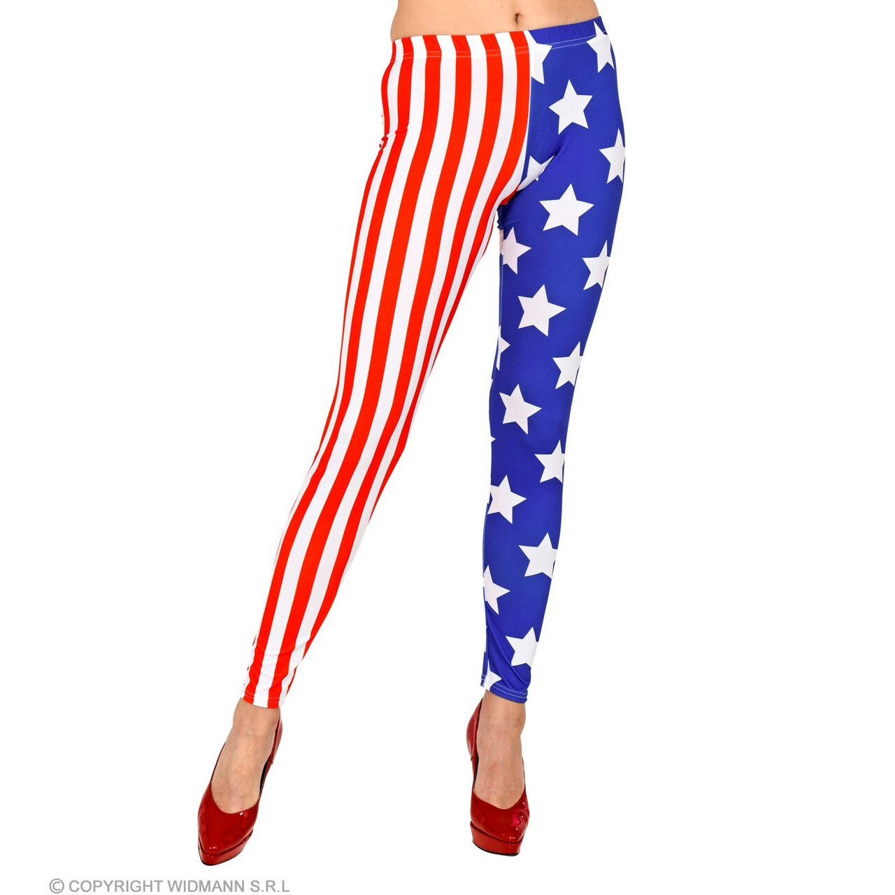 Op deze afbeelding zie je een Kostuums, van het merk Widmann. Legging Born In The USA Vrouw Kostuum