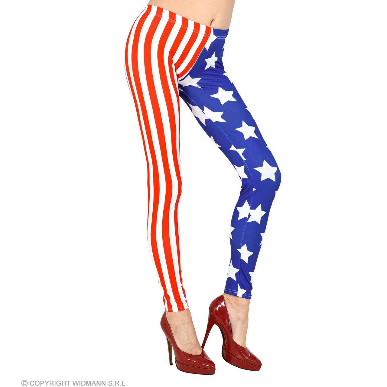Op deze afbeelding zie je een Kostuums, van het merk Widmann. Legging Born In The USA Vrouw Kostuum
