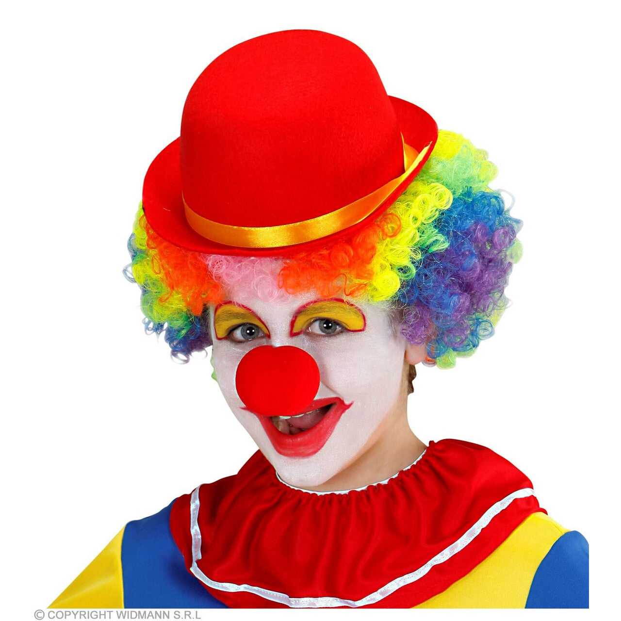 Op deze afbeelding zie je een Accessoires, van het merk Widmann. Clown Bollie Bolhoed Kind Rood