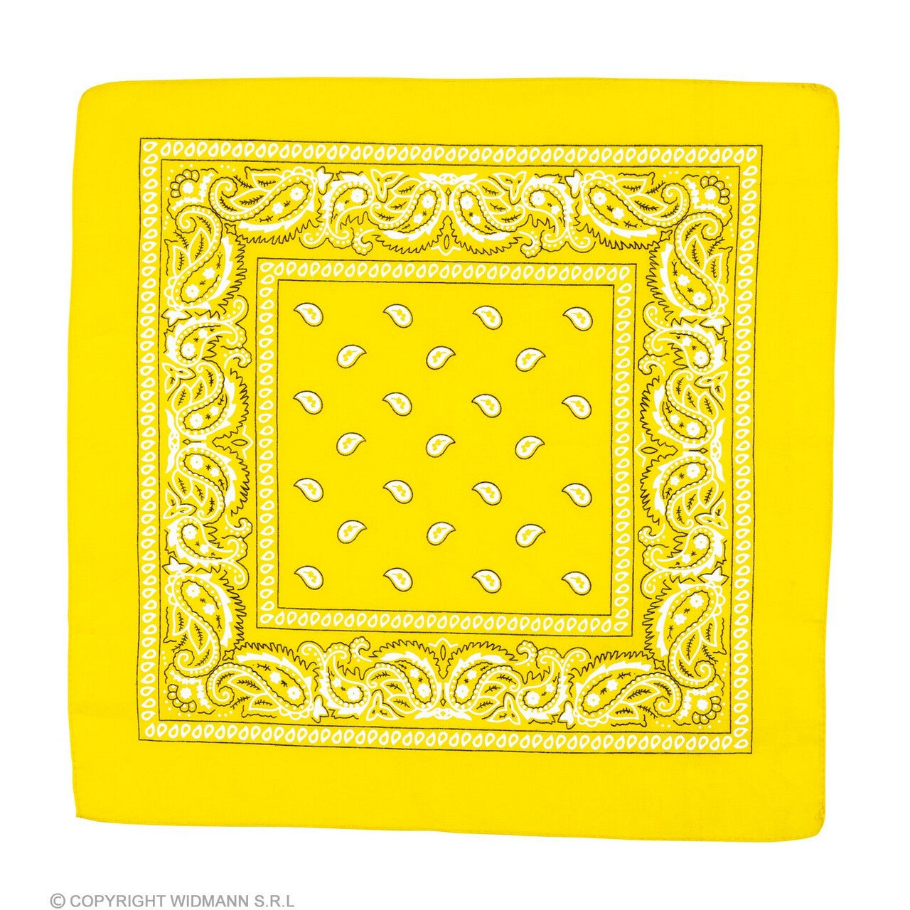 Op deze afbeelding zie je een Accessoires, van het merk Widmann. Bandana Veel Geel 55 X 55 Centimeter