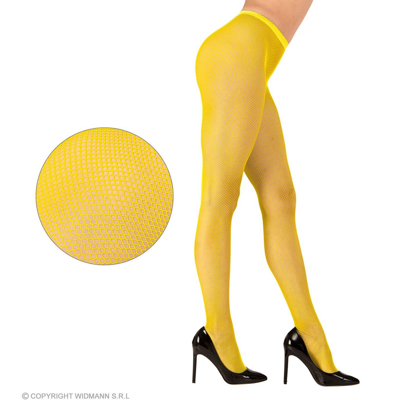 Op deze afbeelding zie je een Accessoires, van het merk Widmann. Visnet Party Panty Neon Geel