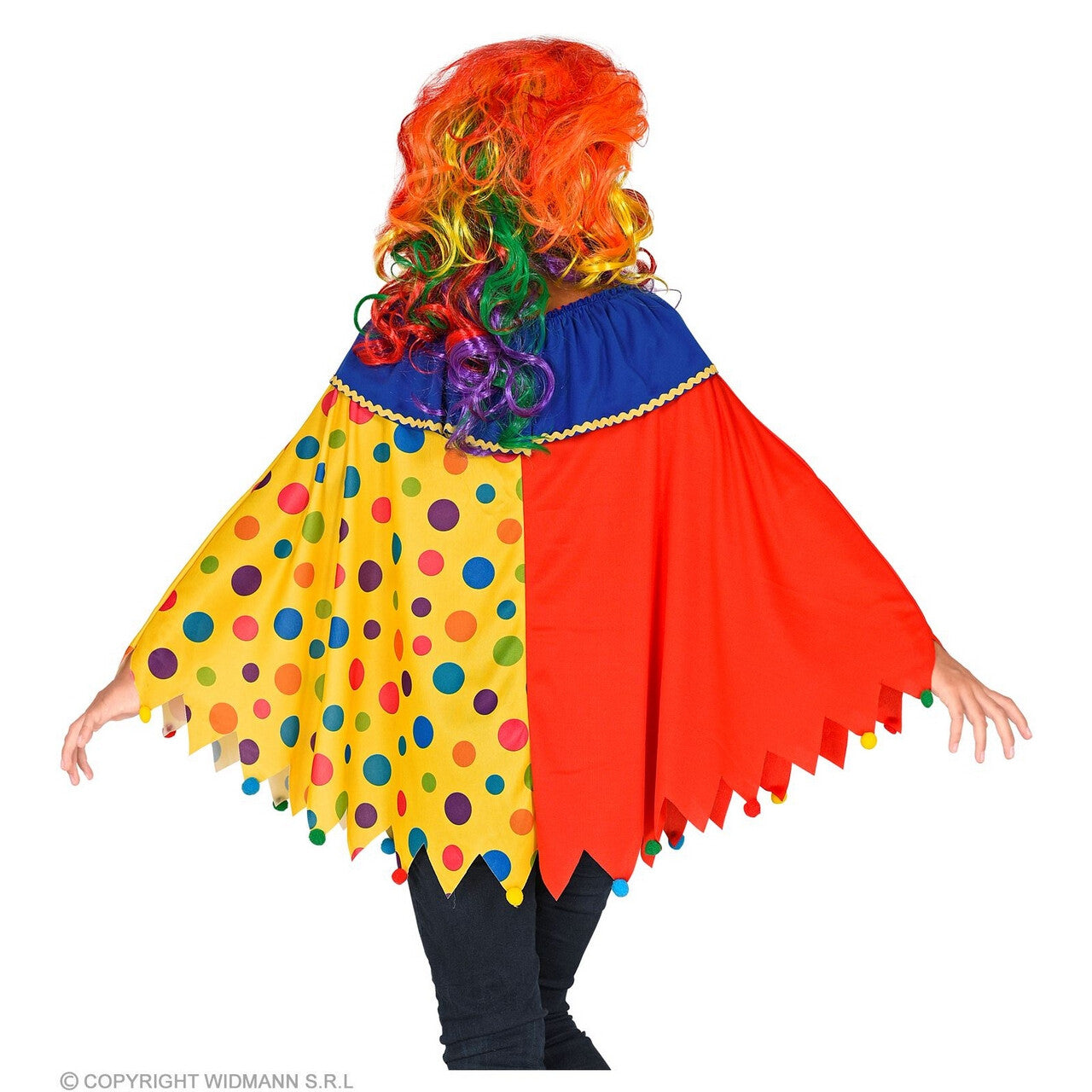 Op deze afbeelding zie je een Kostuums, van het merk Widmann. Grappige Clown Pollie Poncho Kind Kind