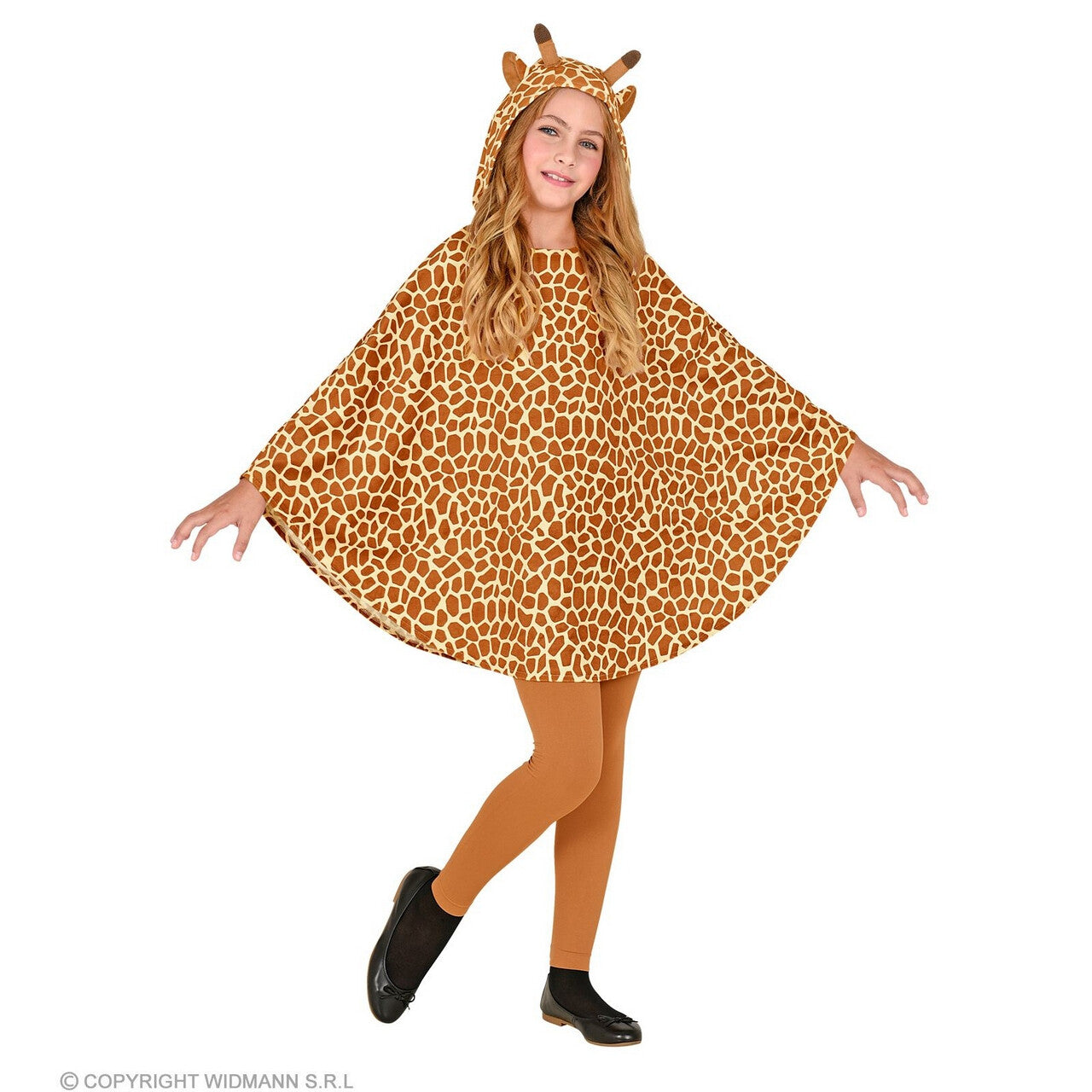 Op deze afbeelding zie je een Kostuums, van het merk Widmann. Hoog In De Lucht Giraf Poncho Kind Kind
