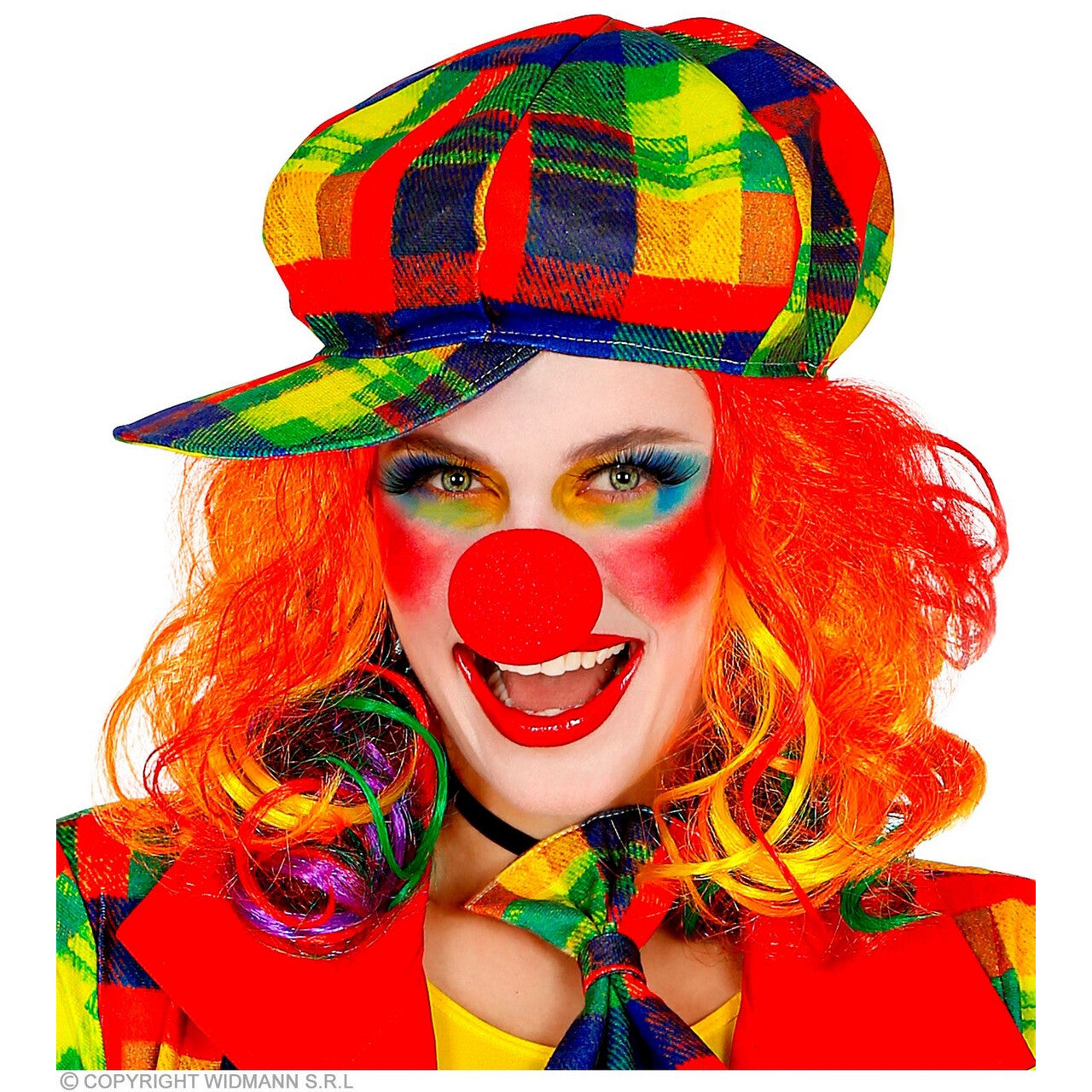Op deze afbeelding zie je een Accessoires, van het merk Widmann. Vet Kleurige Pet Clown Geblokt