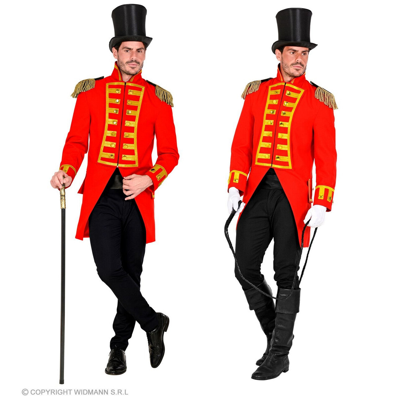 Op deze afbeelding zie je een Kostuums, van het merk Widmann. Parmantige Franse Slipjas Parade Rood