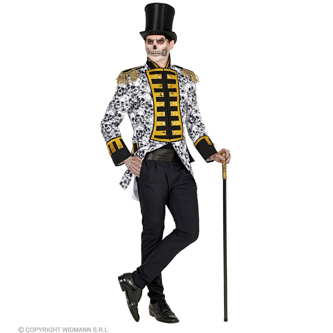 Op deze afbeelding zie je een Kostuums, van het merk Widmann. Graaf Skull Van Dodenstijn Man