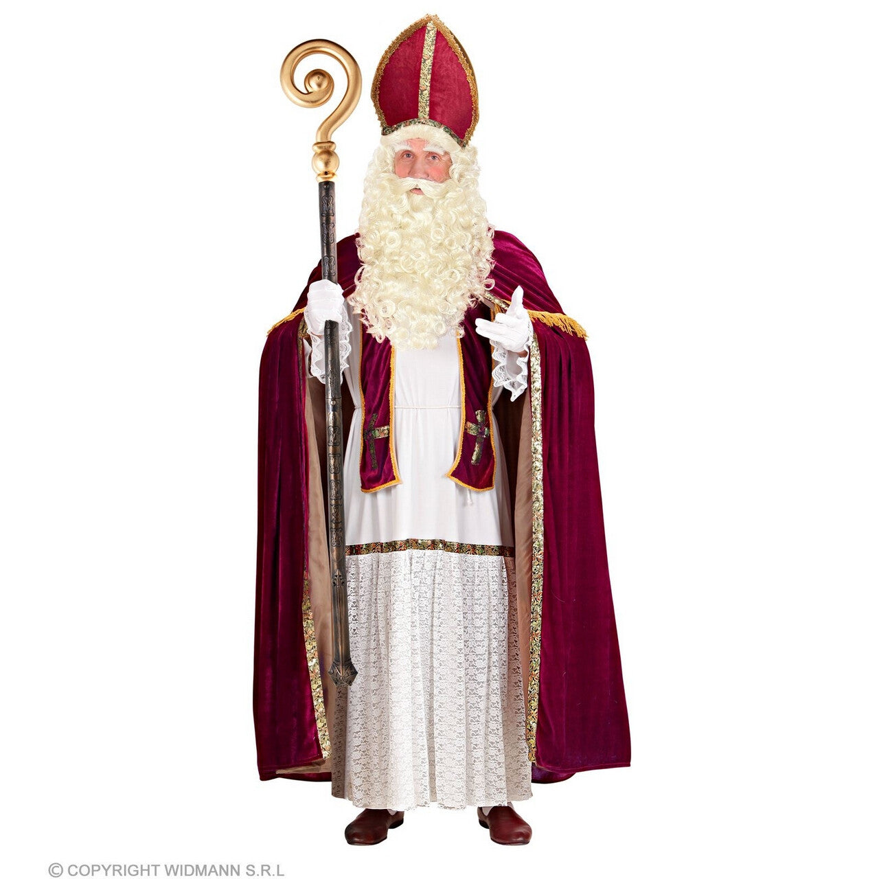 Op deze afbeelding zie je een Accessoires, van het merk Widmann. December Set Sinterklaasbaard En Pruik