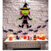 Op deze afbeelding zie je een Decoratie, van het merk Widmann. Groene Halloween Heks 53 Centimeter