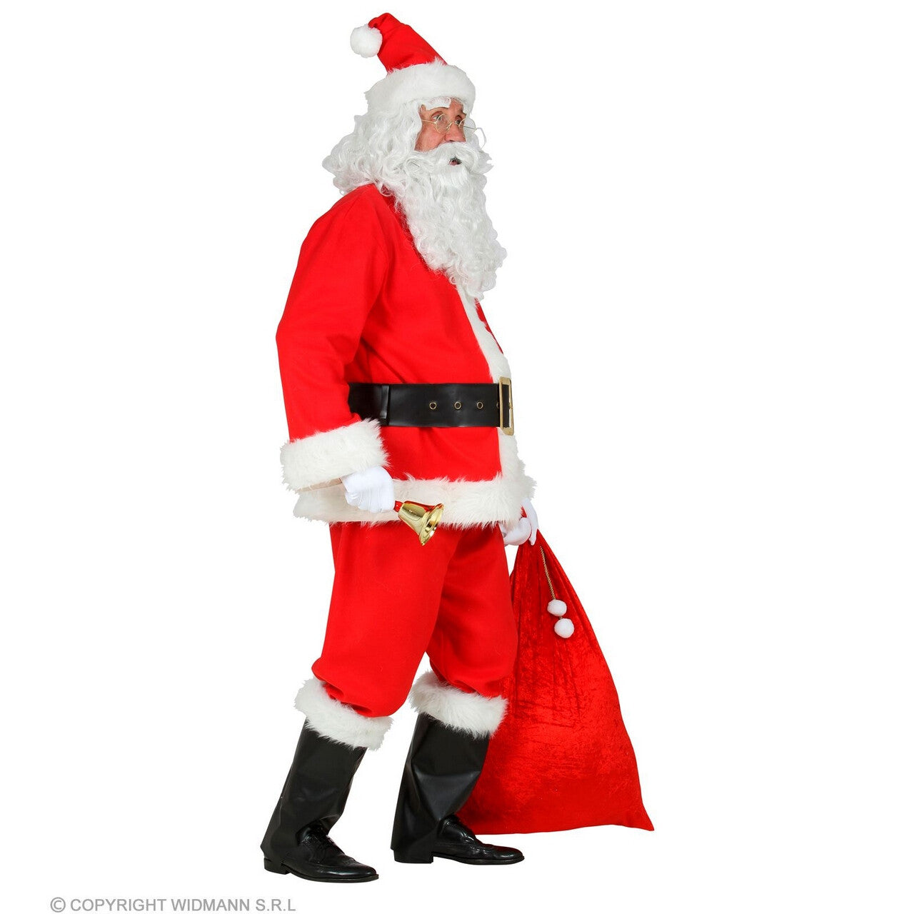 Op deze afbeelding zie je een Kostuums, van het merk Widmann. Net Echte Vriendelijke Kerstman Kostuum