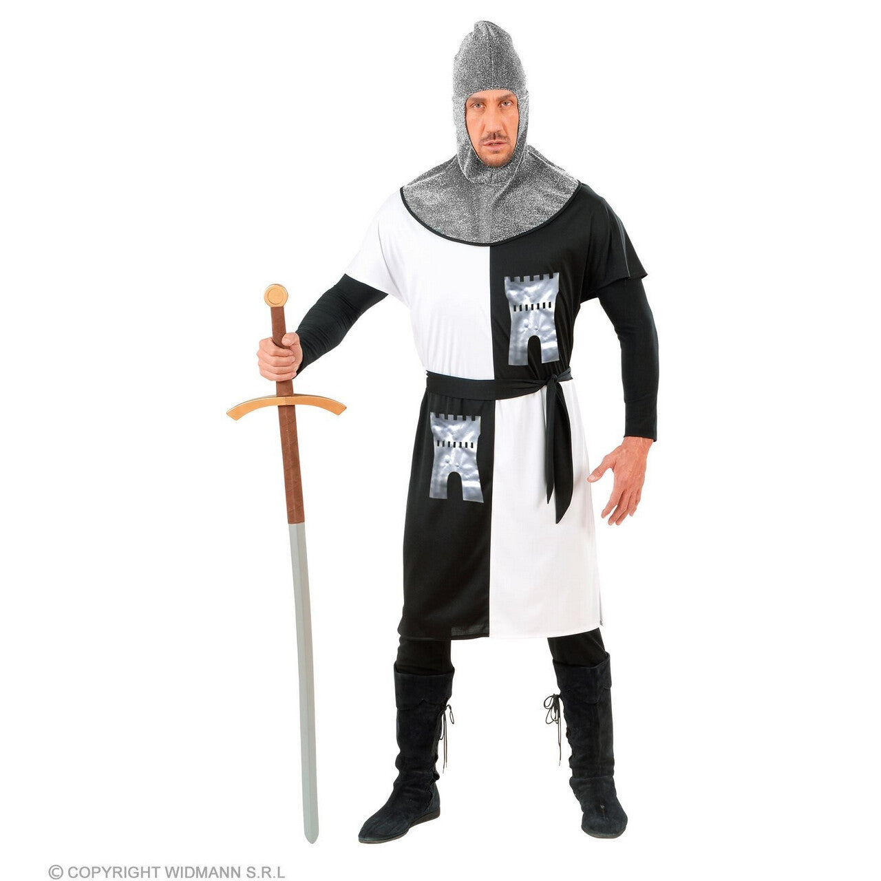 Op deze afbeelding zie je een Kostuums, van het merk Widmann. Middeleeuwse Ridder Verdediger Van Het Witte Fort Man Kostuum