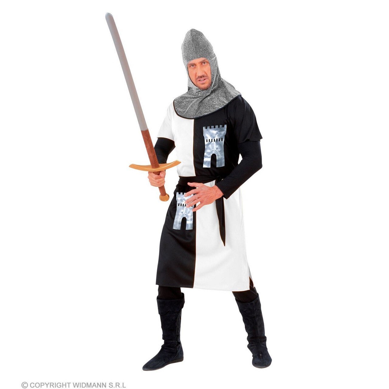 Op deze afbeelding zie je een Kostuums, van het merk Widmann. Middeleeuwse Ridder Verdediger Van Het Witte Fort Man Kostuum
