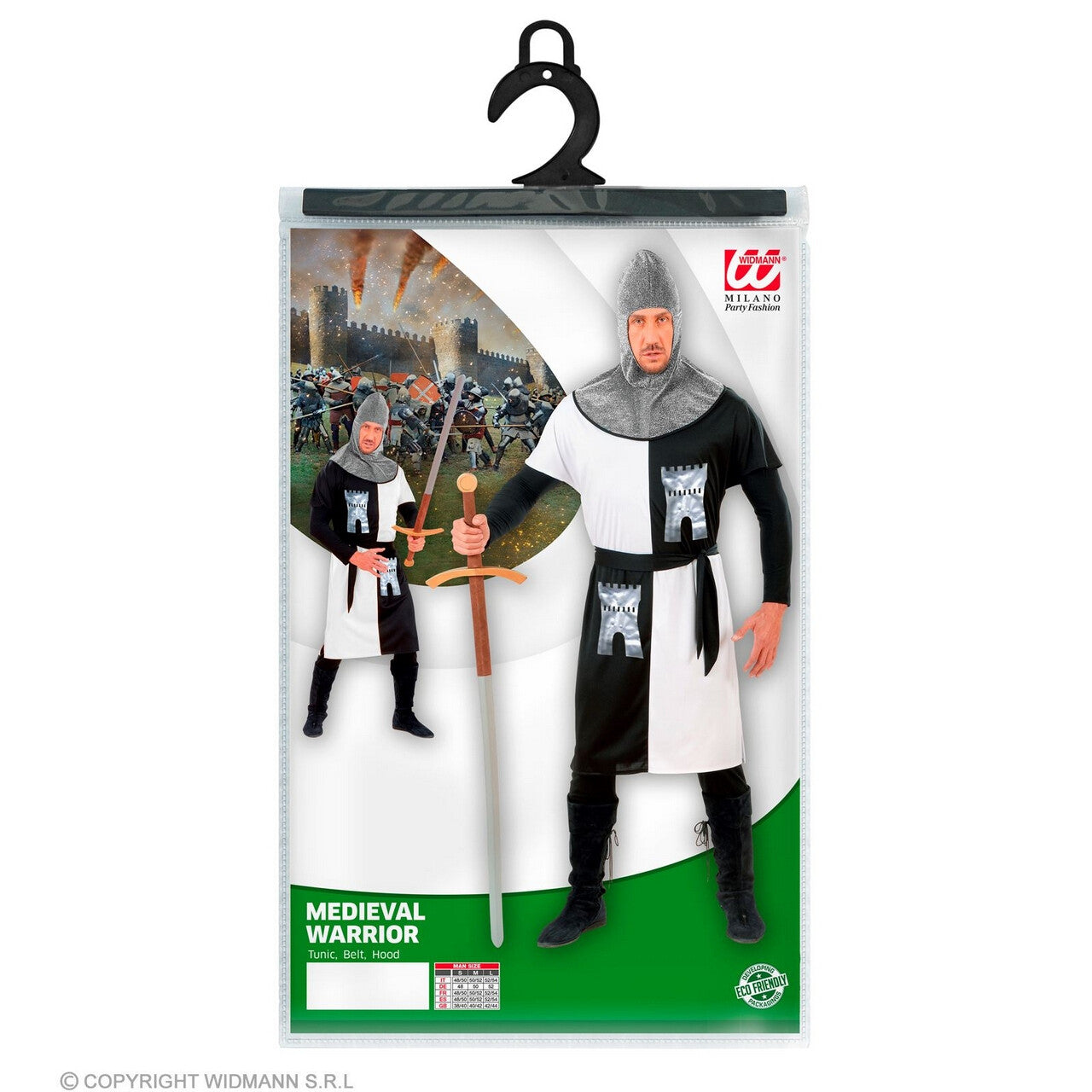 Op deze afbeelding zie je een Kostuums, van het merk Widmann. Middeleeuwse Ridder Verdediger Van Het Witte Fort Man Kostuum