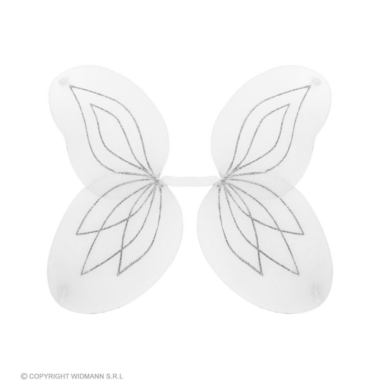 Op deze afbeelding zie je een Accessoires, van het merk Widmann. Witte Glitter Vleugels Fee Angelina Kind