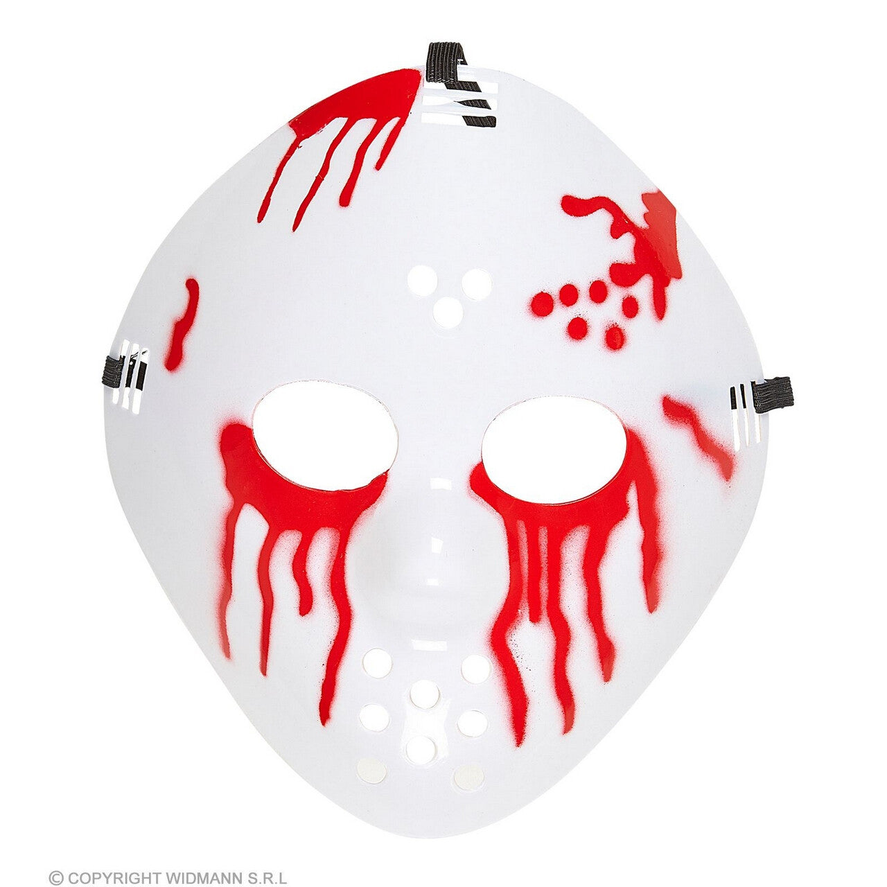 Op deze afbeelding zie je een Accessoires, van het merk Widmann. Angstaanjagend Bloederig Hockey Masker