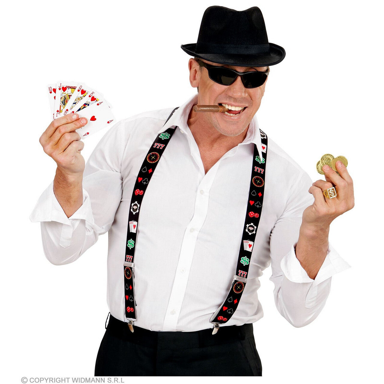 Op deze afbeelding zie je een Accessoires, van het merk Widmann. Rijke Stinkerd Set Van Dollar Munten, 100 Stuks