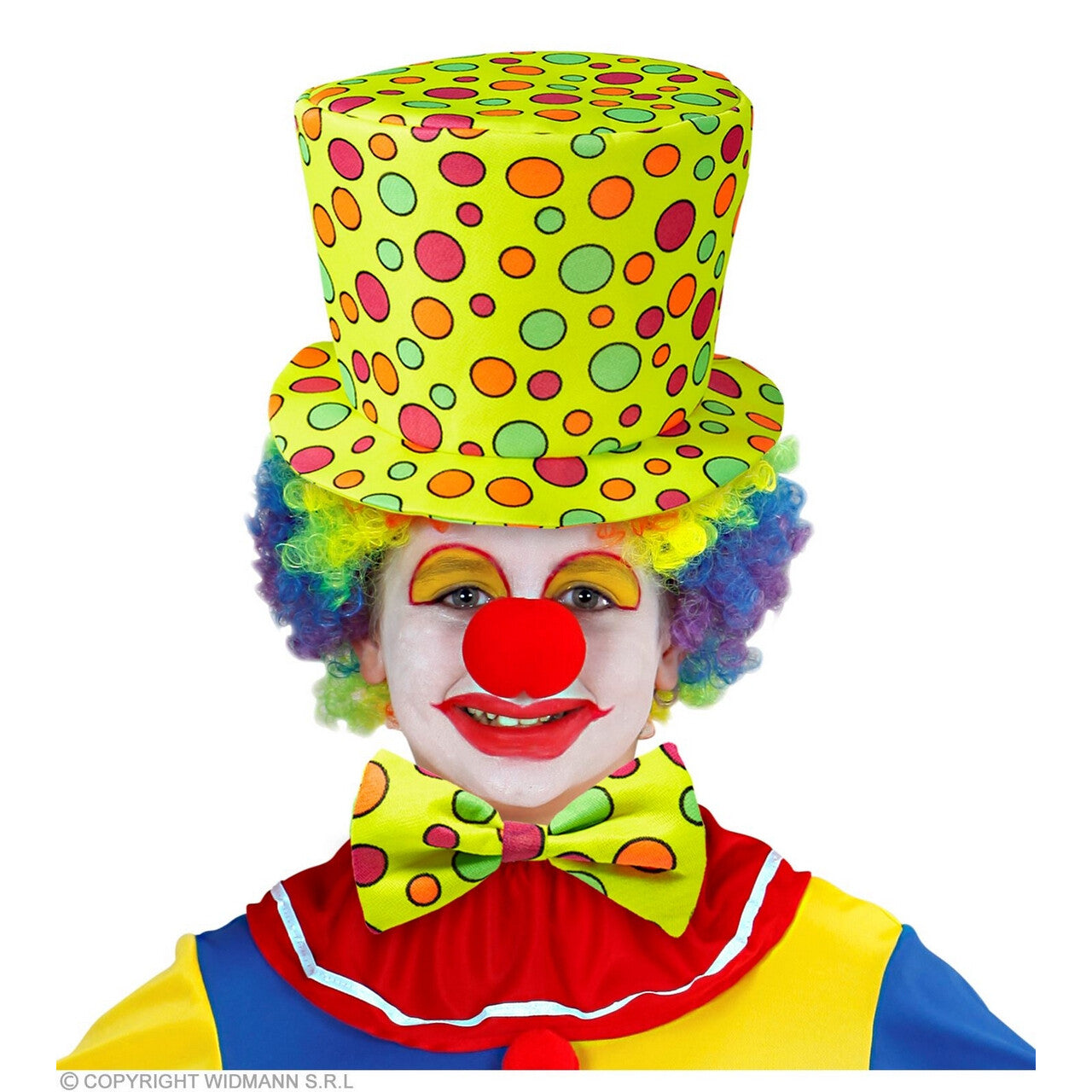 Op deze afbeelding zie je een Accessoires, van het merk Widmann. Dottie De Clown Accessoire Set Geel Kind