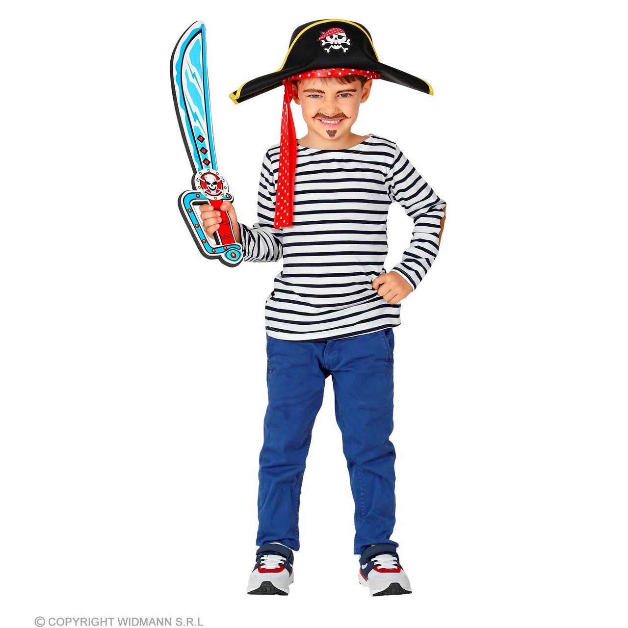 Op deze afbeelding zie je een Accessoires, van het merk Widmann. Kleine Gevaarlijke Zee Piraat Zwaard