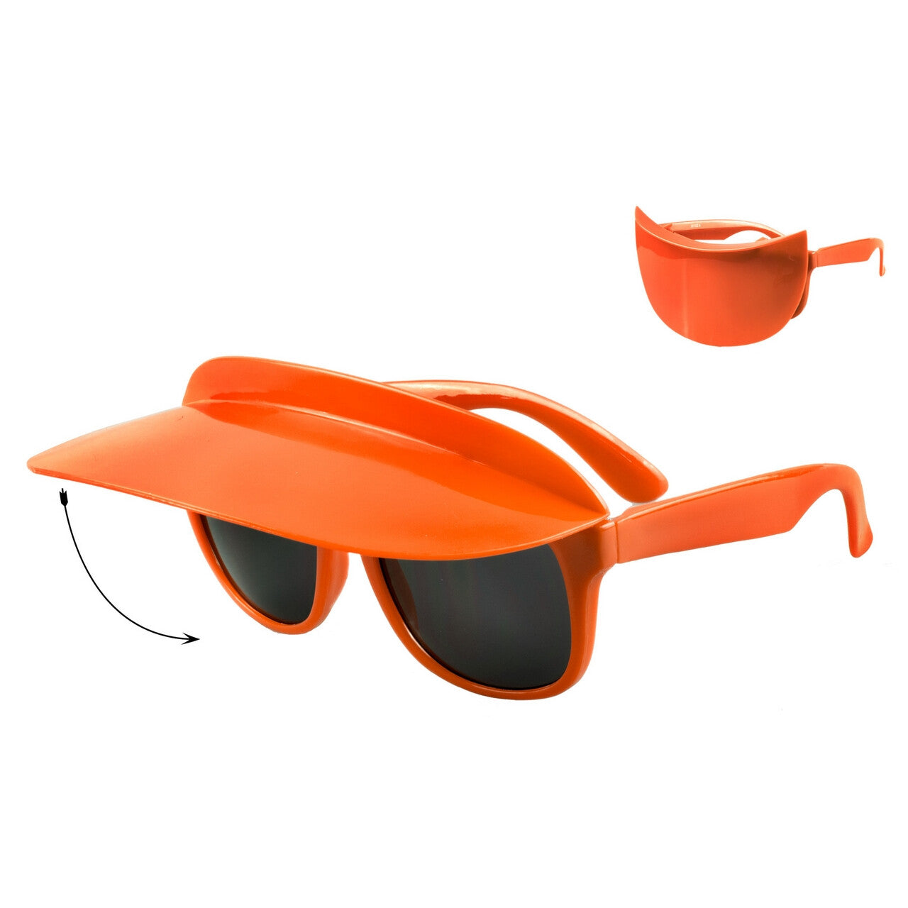 Op deze afbeelding zie je een Accessoires, van het merk Wilbers. Bril Met Zonneklep Oranje