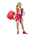 Dansende Cheerleader Luxe Rood Meisje Kostuum