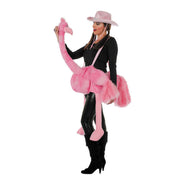 Op deze afbeelding zie je een Kostuums, van het merk Wilbers. Roze Struisvogel Kostuum