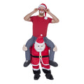 Hilarische Man Op Kerstman Kostuum