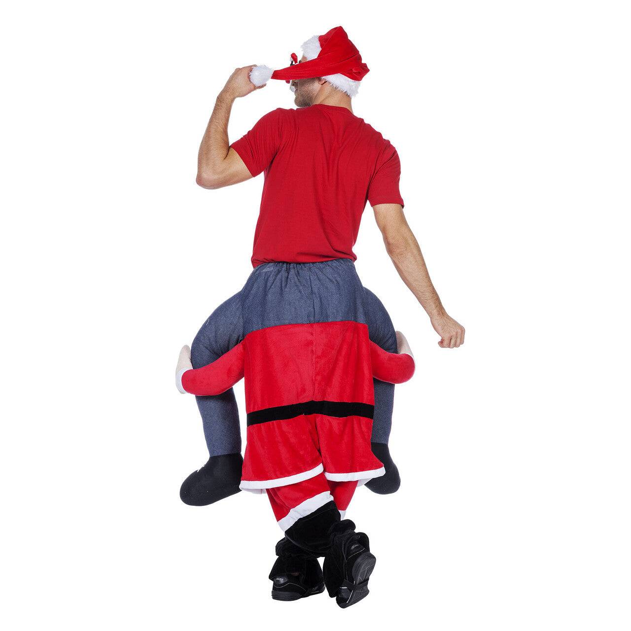 Op deze afbeelding zie je een Kostuums, van het merk Wilbers. Hilarische Man Op Kerstman Kostuum