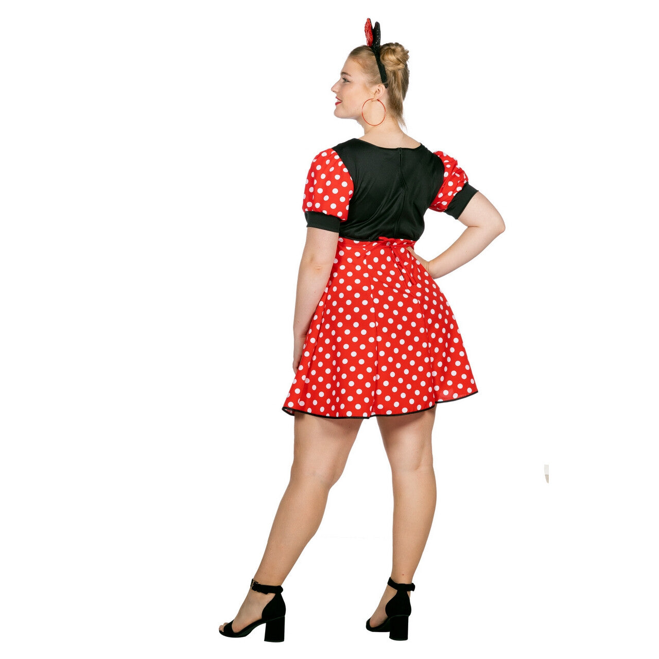 Op deze afbeelding zie je een Kostuums, van het merk Wilbers. Minnie De Dottige Muis Vrouw Kostuum
