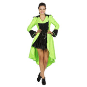 Op deze afbeelding zie je een Kostuums, van het merk Wilbers. Luxe Jas Livrei Neon Groen Vrouw