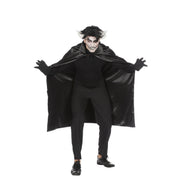 Op deze afbeelding zie je een Accessoires, van het merk Wilbers. Razende Roemeense Dracula Cape Dubbel Met Kraag Zwart