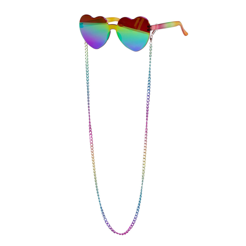 Op deze afbeelding zie je een Accessoires, van het merk Wilbers. Loving Rainbows Bril Met Ketting