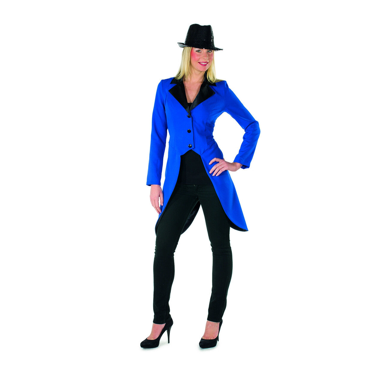 Op deze afbeelding zie je een Kostuums, van het merk Wilbers. Chique Sarah Circus Slipjas Blauw Vrouw