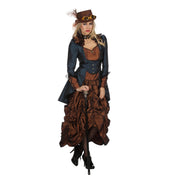 Op deze afbeelding zie je een Kostuums, van het merk Wilbers. Steampunk Sally Wild Wild West Vrouw Kostuum