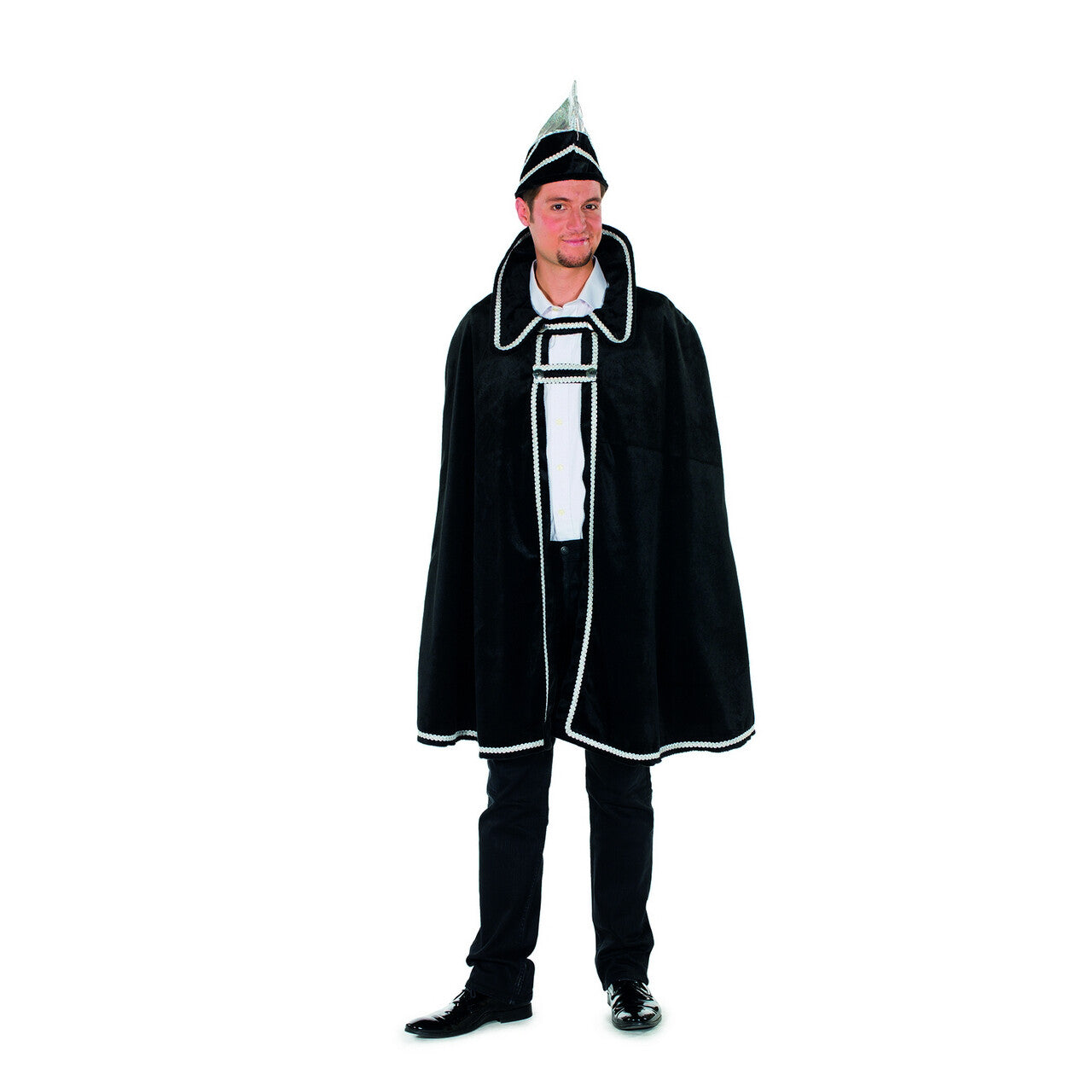 Op deze afbeelding zie je een Kostuums, van het merk Wilbers. Cape En Steek Prins Carnaval Fluweel Zwart Man