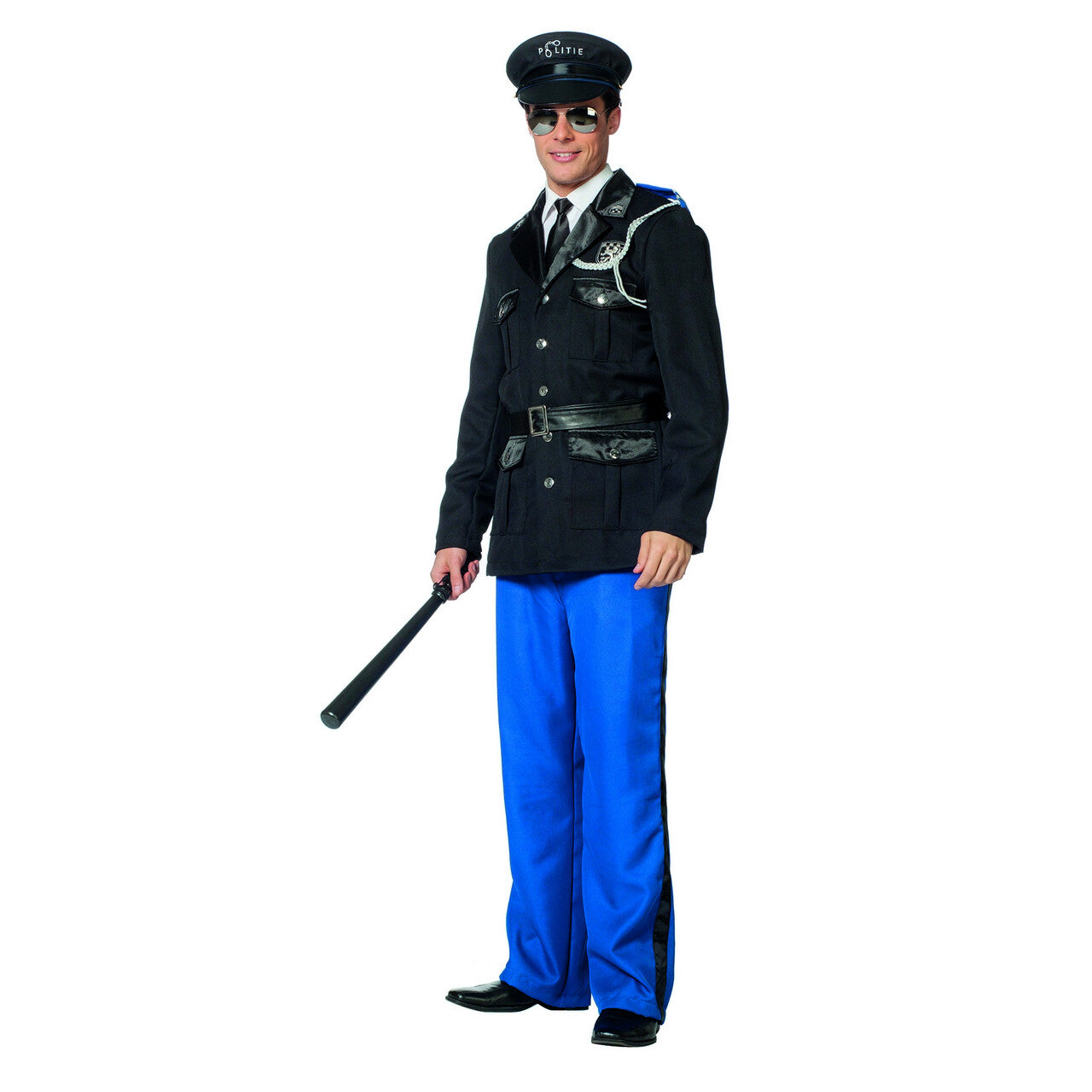 Op deze afbeelding zie je een Kostuums, van het merk Wilbers. Politie Marechaussee Uniform Man Kostuum