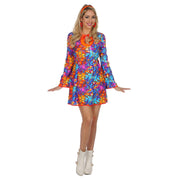 Op deze afbeelding zie je een Kostuums, van het merk Wilbers. Glas In Lood Hippie Vrouw Kostuum