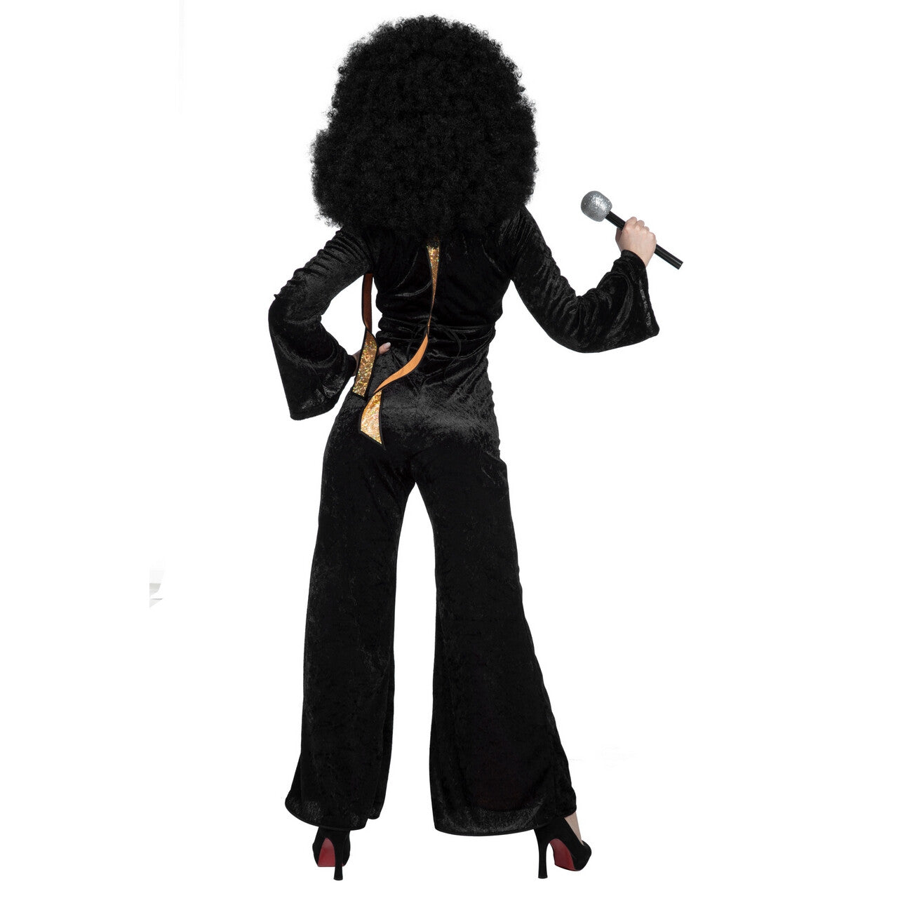 Op deze afbeelding zie je een Kostuums, van het merk Wilbers. Catsuit Disco Diva Chaka Khan Vrouw Kostuum