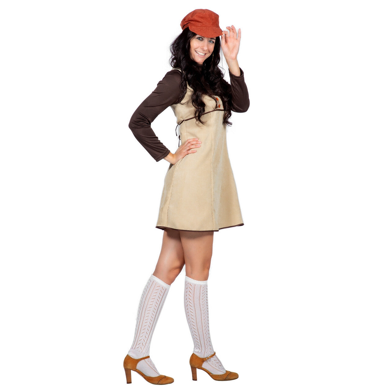 Op deze afbeelding zie je een Kostuums, van het merk Wilbers. Jaren 60 Overgooier Mods Jazz Vrouw Kostuum