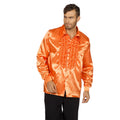 Oranje Ruchesblouse Satijn Foute Disco Dodo