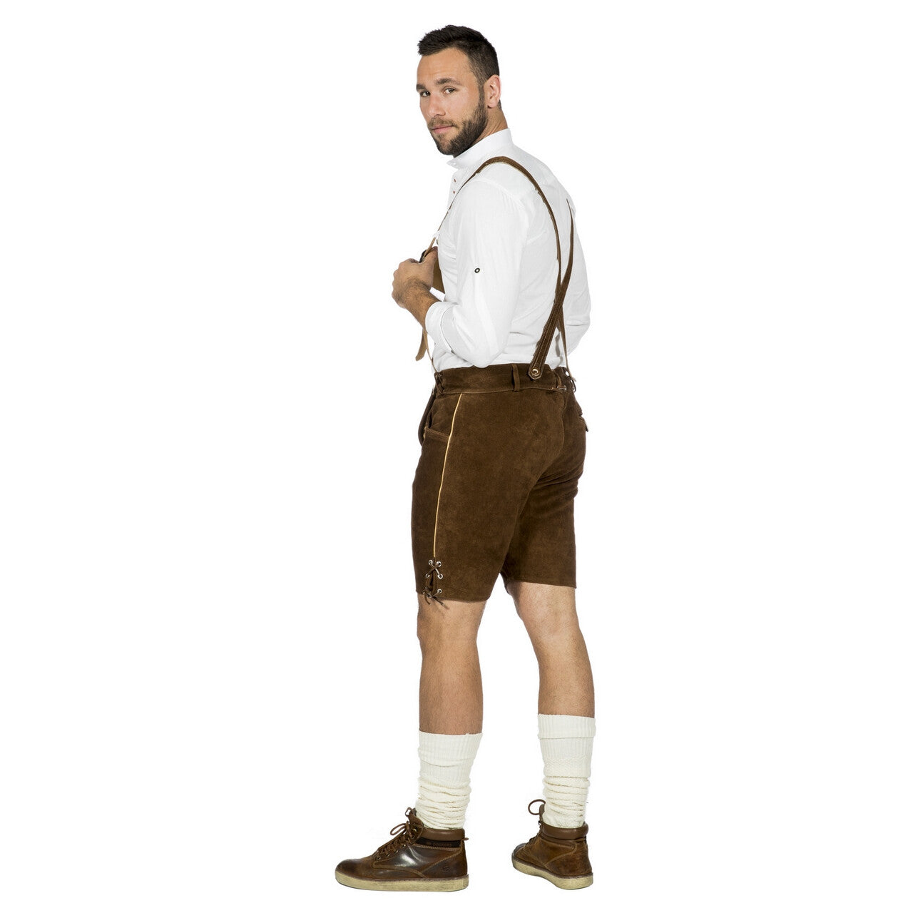 Op deze afbeelding zie je een Kostuums, van het merk Wilbers. Bierfeest Lederhosen Heinz Hijs Man