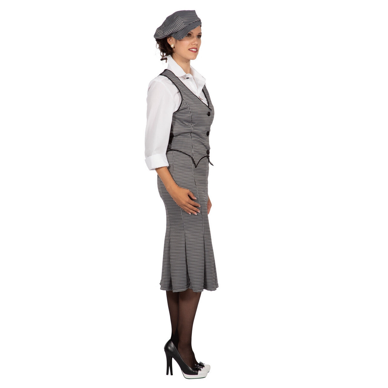 Op deze afbeelding zie je een Kostuums, van het merk Wilbers. Set Roaring 20s Polly Eastender Vrouw Kostuum