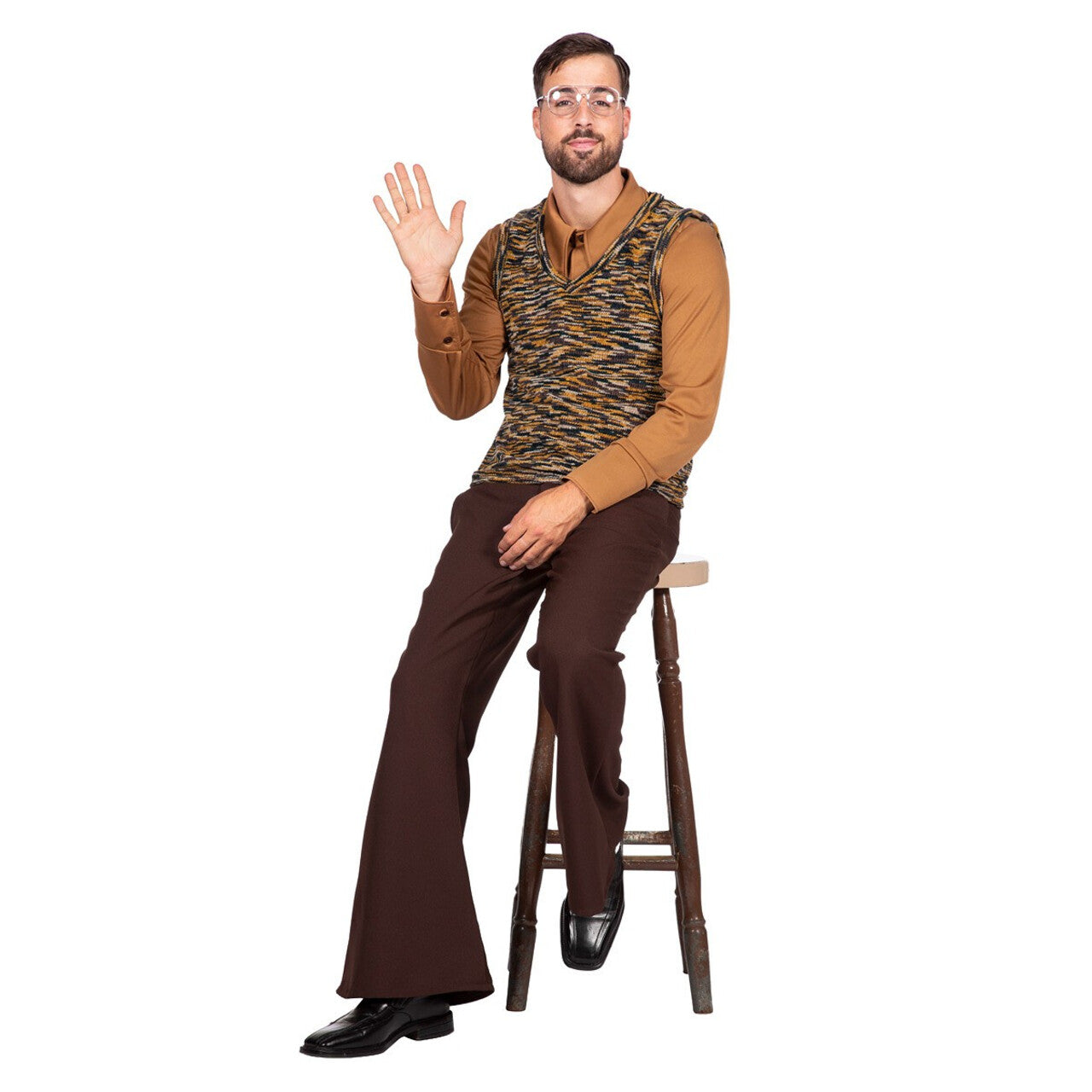 Op deze afbeelding zie je een Kostuums, van het merk Wilbers. Retro 70s Set Frank Man Kostuum