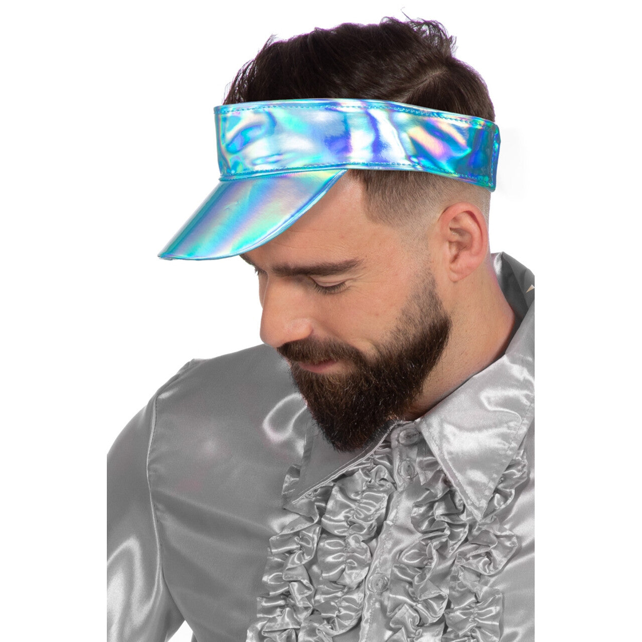 Op deze afbeelding zie je een Accessoires, van het merk Wilbers. Metallic Blauwe Too Cool For Blue Zonneklep