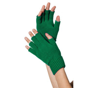 Op deze afbeelding zie je een Accessoires, van het merk Wilbers. Gebreide Vingerloze Handschoenen Groen