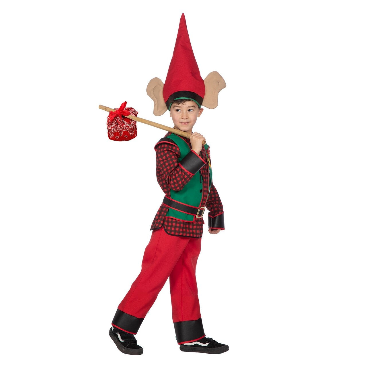 Op deze afbeelding zie je een Kostuums, van het merk Wilbers. Kabouterjongen Felix Flap Kostuum